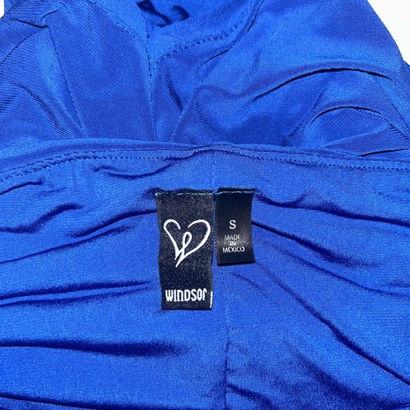 Windsor Level Up Ruched Mini Dress in Royal Blue - Picture 7 of 7